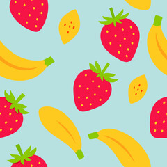 seamless pattern with strawberries