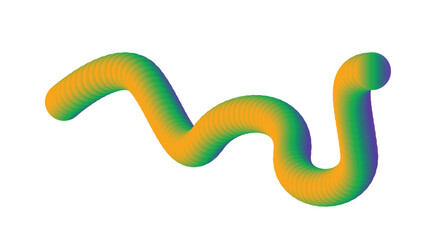 Blend Flowing 3D Smooth Color Abstract Background Design Vector Illustration