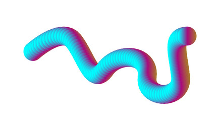 Obraz premium Blend Flowing 3D Smooth Blue Cyan Color Abstract Background Design Vector Illustration