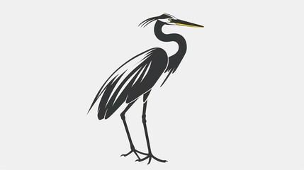 Obraz premium Vector icon of a heron