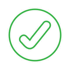 Ok vector icon. Check mark illustration sign . Yes symbol. Approve web icon. Approval logo.
