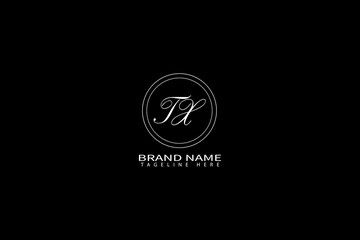 TX Letter Logo Design Luxury Minimalist Monogram for Elegant Brand Identity