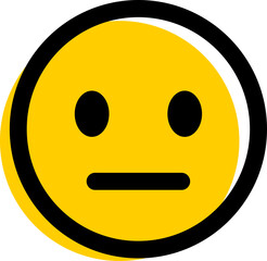 Fototapeta premium Sad emoticon emoji icon. Sad emoticon icon expression isolated on transparent background. Disappointment, unhappy, sadness emoticon with a downturned mouth vector illustration.