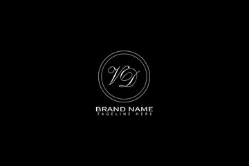 VD Letter Logo Design Modern Minimal Monogram for Premium Branding Identity