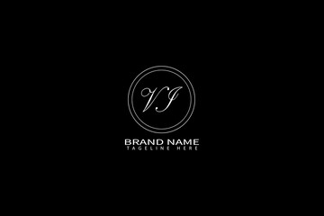Modern VI Monogram Logo Elegant Minimalist Lettermark Design for Luxury Branding