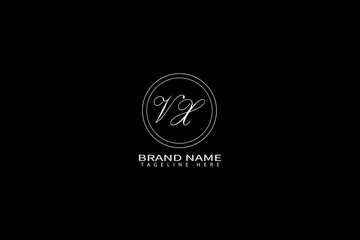 Minimal VX Letter Logo Design Elegant Monogram for Luxury Branding & Identity