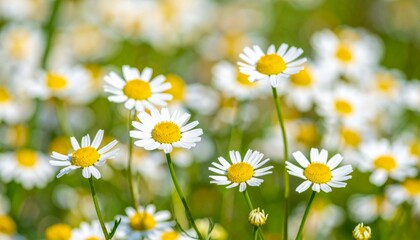 Vibrant Wild Daisies Blooming in a Sunny Meadow During Summer Season