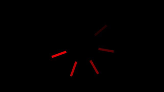 Refresh icon neon glowing line isolated animation. loading white circle icon on black background. Circle on center place for your logo and text.