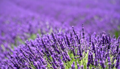 Obraz premium Lush Lavender Field Blooming in Vibrant Purple Sunshine