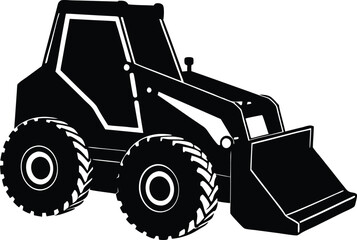 Naklejka premium Compact Wheel Loader for Construction and Landscaping Projects