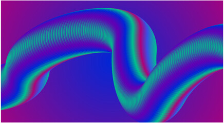 Blend 3D Fluid Background Blue Colorful Gradient Abstract Smooth Design Vector Illustration