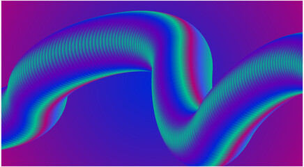 Blend 3D Fluid Background Blue Colorful Gradient Abstract Smooth Design Vector Illustration