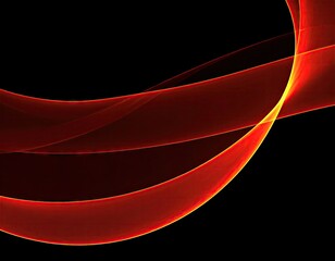 Abstract red curves on black