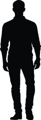Man silhouette - minimalist vector illustration