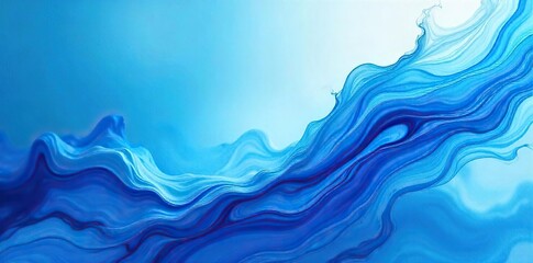 Mesmerizing Swirling Blue and White Paint Abstract Background Calming Ethereal Texture Ideal for Websites, Presentations, and Mobile Wallpapers