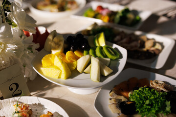 delicious fruit platters at the banquet