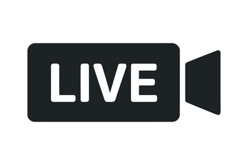 Live Streaming Icon vector illustration of an white background with hearts