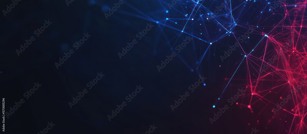 Poster abstract network connection: blue and red nodes