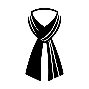 black scarf simple design clip art preview