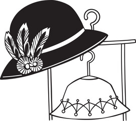 vector illustration of a black hat