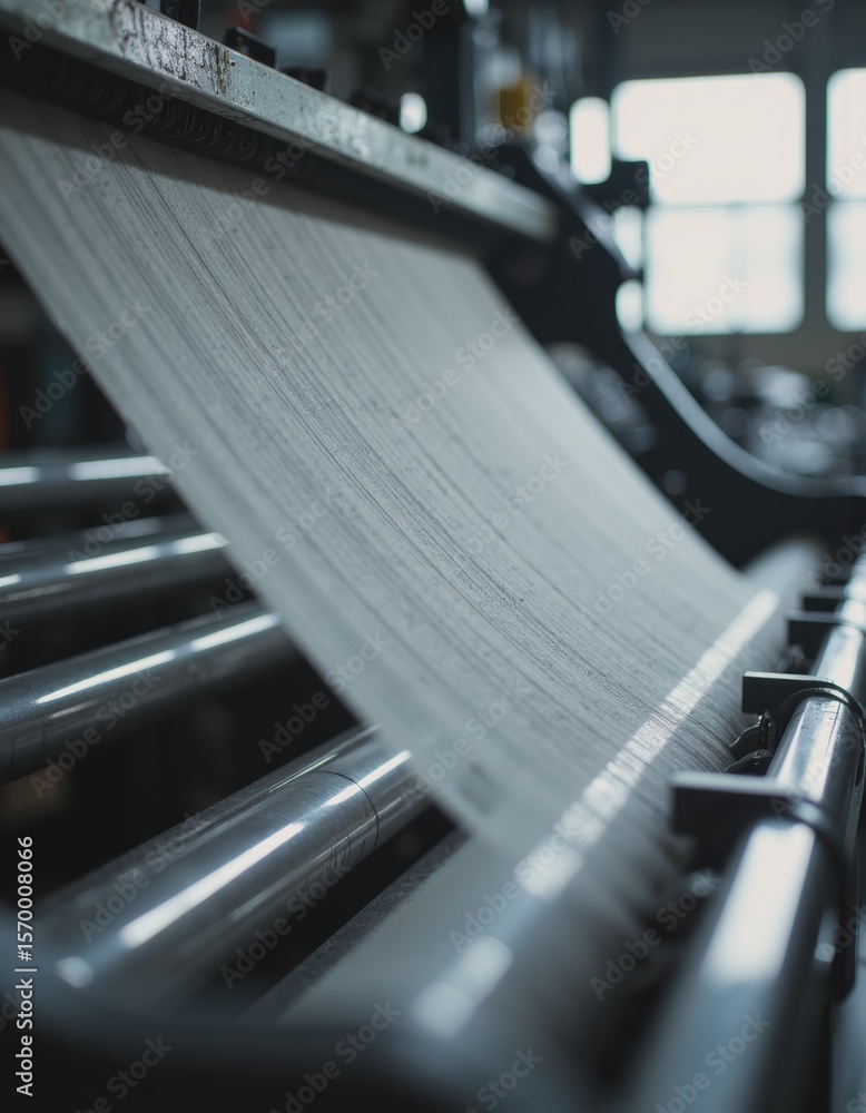 Aufkleber spinning machine producing textile fibers in a modern factory setting