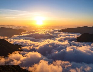 Sunrise over a sea of clouds (1)
