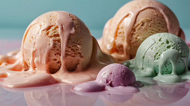 Delicious chocolate ice cream scoops in a bowl