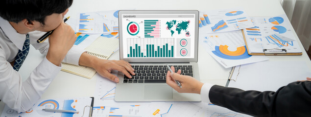 Business data dashboard provide brisk business intelligence analytic for marketing strategy planning