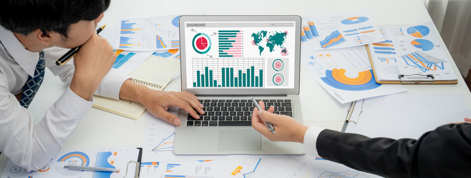 Business data dashboard provide brisk business intelligence analytic for marketing strategy planning