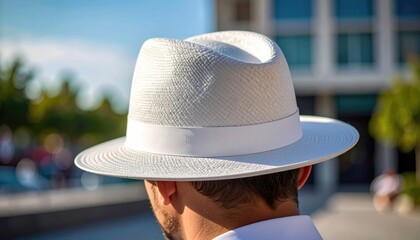 Man in white hat
