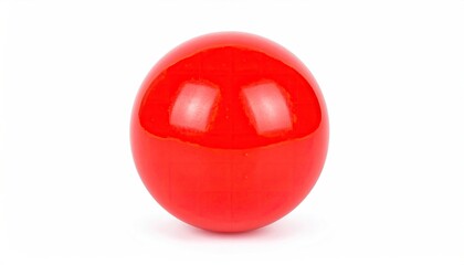 Red sphere isolated on white background