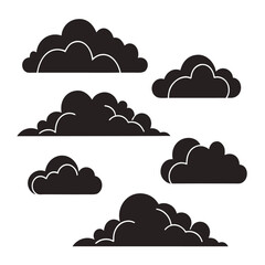 Cloud Design Elements Six Unique Cloud Illustrations for Design Projects