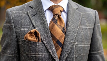 Close up of a businessman in suit with tie