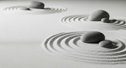 Zen garden sand rocks meditation peace tranquility japanese garden mindful calm relaxation harmony spa