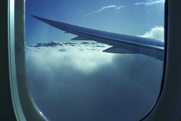 view from window of airplane