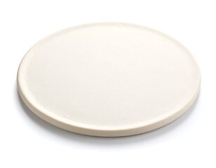 Round, plain white plate