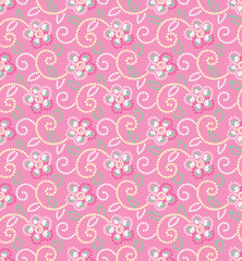 Vintage Floral Repeat Pattern for Textile Use