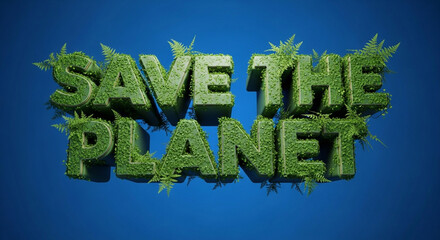 Save the planet environmental awareness go green eco friendly sustainability concept