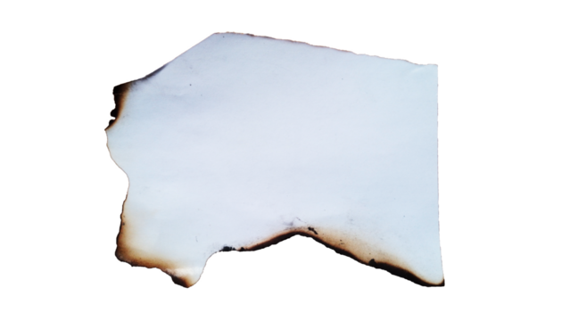 Burned Paper Fragment, Grunge Texture, Isolated on Transparent Background, ideal for design elements - Powered by Adobe