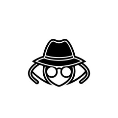 Woman Detective Icon, Mystery, Investigator, Secret Agent Symbol