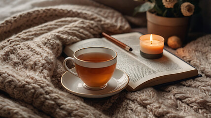 A comforting hot beverage, this breakfast cup of tea comes with options of cinnamon sticks or lemon, perfect for a morning break