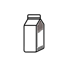 Milk Carton Packaging Design: Blank Template