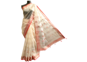  bangladeshi jamdani sari isolated on white background PNG ,AI GENERATED