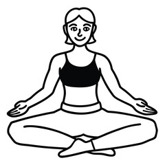 Obraz premium Woman in Yoga Pose