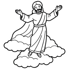 Jesus kids coloring page design
