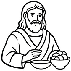 Jesus kids coloring page design