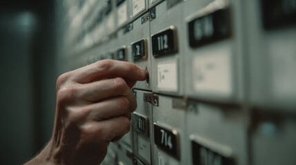 First-Person View of Hands Unlocking Evidence Locker with Security Tags