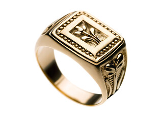  signet ring isolated on white background PNG, AI GENERATED