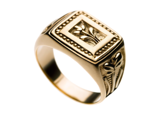  signet ring isolated on white background PNG, AI GENERATED