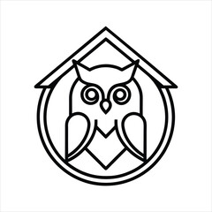 Minimal Owl Logo House Design